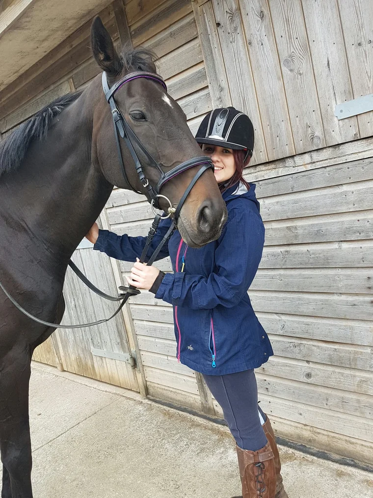 Amber with one of her horses